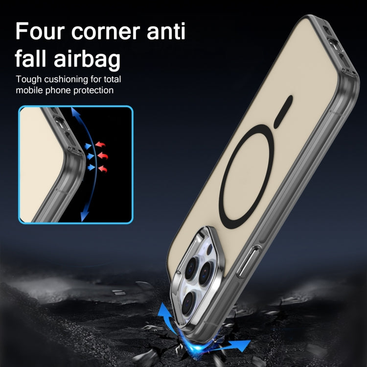 For iPhone 12 Pro Max Electroplated IMD Magsafe PC Hybrid TPU Phone Case(Black) by buy2fix