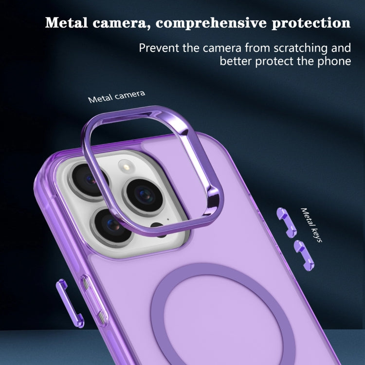 For iPhone 12 Pro Electroplated IMD Magsafe PC Hybrid TPU Phone Case(Purple) by buy2fix