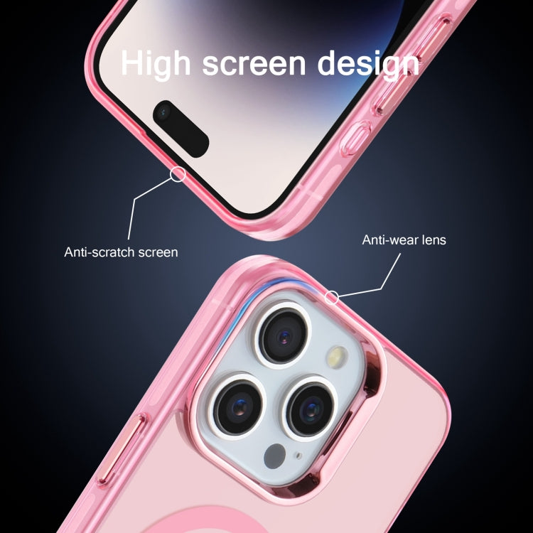 For iPhone 11 Electroplated IMD Magsafe PC Hybrid TPU Phone Case(Pink) by buy2fix