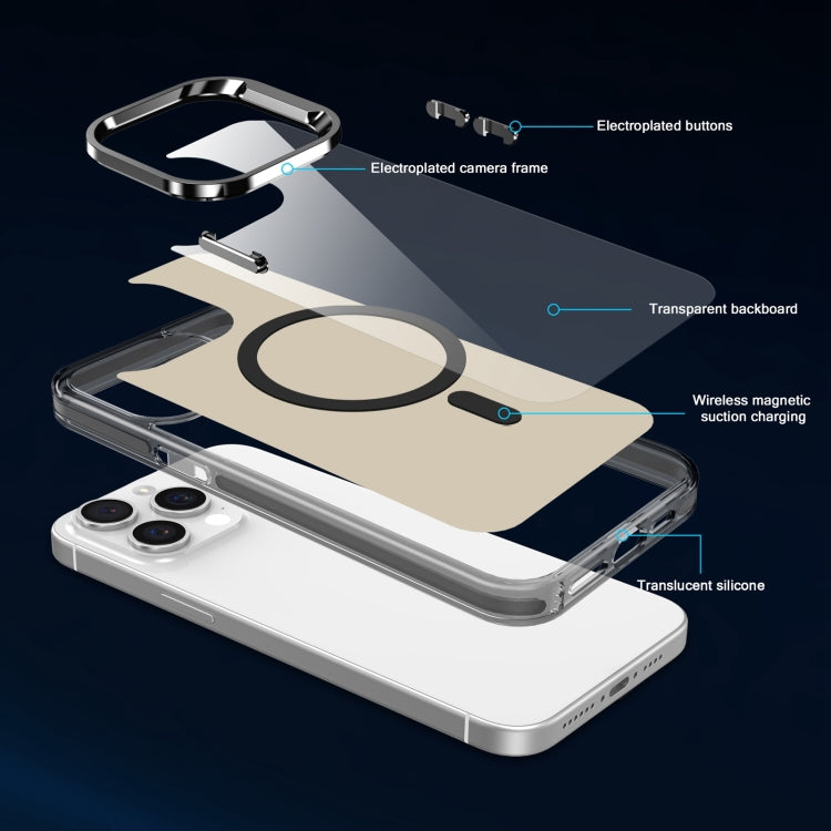 For iPhone 11 Electroplated IMD Magsafe PC Hybrid TPU Phone Case(Black) by buy2fix