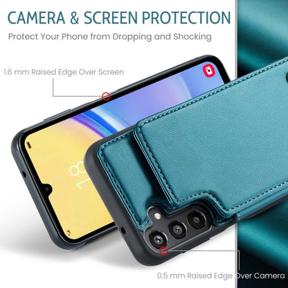 For Samsung Galaxy A15 CaseMe C22 Litchi Texture RFID Anti-theft Leather Phone Case(Green) by CaseMe