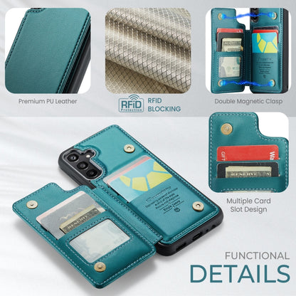 For Samsung Galaxy A15 CaseMe C22 Litchi Texture RFID Anti-theft Leather Phone Case(Green) by CaseMe