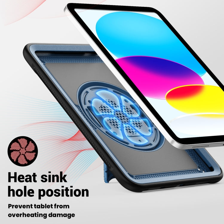 For iPad 2025 / 2022 Honeycomb Hand Grip Turntable Stand Tablet Case(Navy Blue) - iPad 2025 / 2022 Cases by buy2fix | Online Shopping UK | buy2fix