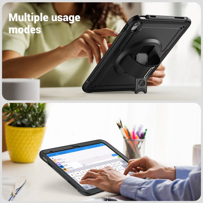 For iPad 2025 / 2022 Honeycomb Hand Grip Turntable Stand Tablet Case(Black) - iPad 2025 / 2022 Cases by buy2fix | Online Shopping UK | buy2fix
