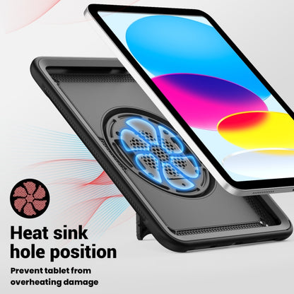 For iPad 2025 / 2022 Honeycomb Hand Grip Turntable Stand Tablet Case(Black) - iPad 2025 / 2022 Cases by buy2fix | Online Shopping UK | buy2fix