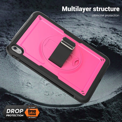 For iPad 2025 / 2022 Honeycomb Hand Grip Turntable Stand Tablet Case(Rose Red) - iPad 2025 / 2022 Cases by buy2fix | Online Shopping UK | buy2fix