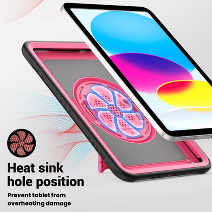 For iPad 2025 / 2022 Honeycomb Hand Grip Turntable Stand Tablet Case(Rose Red) - iPad 2025 / 2022 Cases by buy2fix | Online Shopping UK | buy2fix