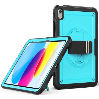 For iPad 2025 / 2022 Honeycomb Hand Grip Turntable Stand Tablet Case(Light Blue) - iPad 2025 / 2022 Cases by buy2fix | Online Shopping UK | buy2fix