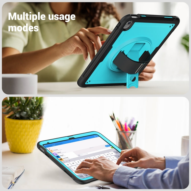 For iPad 2025 / 2022 Honeycomb Hand Grip Turntable Stand Tablet Case(Light Blue) - iPad 2025 / 2022 Cases by buy2fix | Online Shopping UK | buy2fix