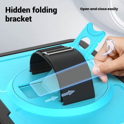 For iPad 2025 / 2022 Honeycomb Hand Grip Turntable Stand Tablet Case(Light Blue) - iPad 2025 / 2022 Cases by buy2fix | Online Shopping UK | buy2fix