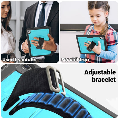 For iPad 2025 / 2022 Honeycomb Hand Grip Turntable Stand Tablet Case(Light Blue) - iPad 2025 / 2022 Cases by buy2fix | Online Shopping UK | buy2fix