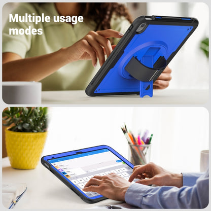 For iPad 2025 / 2022 Honeycomb Hand Grip Turntable Stand Tablet Case(Dark Blue) - iPad 2025 / 2022 Cases by buy2fix | Online Shopping UK | buy2fix