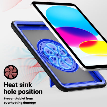 For iPad 2025 / 2022 Honeycomb Hand Grip Turntable Stand Tablet Case(Dark Blue) - iPad 2025 / 2022 Cases by buy2fix | Online Shopping UK | buy2fix