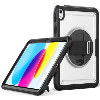 For iPad 2025 / 2022 Honeycomb Hand Grip Turntable Stand Tablet Case(Transparent) - iPad 2025 / 2022 Cases by buy2fix | Online Shopping UK | buy2fix