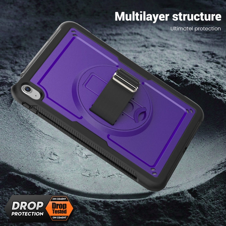 For iPad 2025 / 2022 Honeycomb Hand Grip Turntable Stand Tablet Case(Purple) - iPad 2025 / 2022 Cases by buy2fix | Online Shopping UK | buy2fix