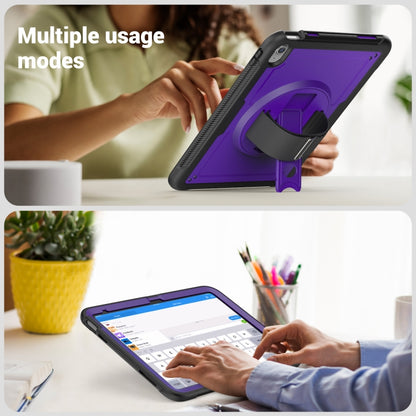 For iPad 2025 / 2022 Honeycomb Hand Grip Turntable Stand Tablet Case(Purple) - iPad 2025 / 2022 Cases by buy2fix | Online Shopping UK | buy2fix