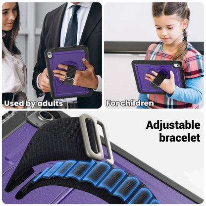For iPad 2025 / 2022 Honeycomb Hand Grip Turntable Stand Tablet Case(Purple) - iPad 2025 / 2022 Cases by buy2fix | Online Shopping UK | buy2fix