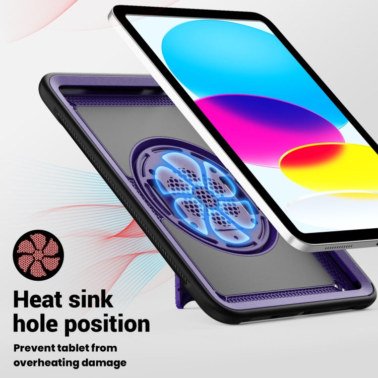 For iPad 2025 / 2022 Honeycomb Hand Grip Turntable Stand Tablet Case(Purple) - iPad 2025 / 2022 Cases by buy2fix | Online Shopping UK | buy2fix