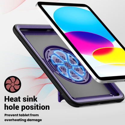 For iPad 2025 / 2022 Honeycomb Hand Grip Turntable Stand Tablet Case(Purple) - iPad 2025 / 2022 Cases by buy2fix | Online Shopping UK | buy2fix