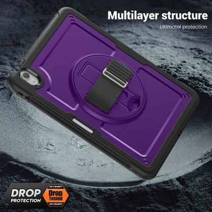 For iPad Air 11 2025 / 2024 Honeycomb Hand Grip Turntable Stand Tablet Case(Purple) - iPad Air 11 2025 / 2024 Cases by buy2fix | Online Shopping UK | buy2fix
