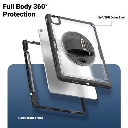 For iPad Air 13 2025 / 2024 Honeycomb Hand Grip Turntable Stand Tablet Case(Transparent) - iPad Air 13 2025 / 2024 Cases by buy2fix | Online Shopping UK | buy2fix