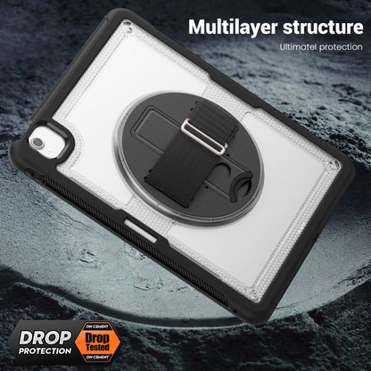 For iPad Air 13 2025 / 2024 Honeycomb Hand Grip Turntable Stand Tablet Case(Transparent) - iPad Air 13 2025 / 2024 Cases by buy2fix | Online Shopping UK | buy2fix