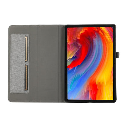 For Lenovo Tab M11 / Xiaoxin Pad 11 2024 Fabric Texture Horizontal Flip Leather Tablet Case(Grey) - Lenovo by buy2fix | Online Shopping UK | buy2fix