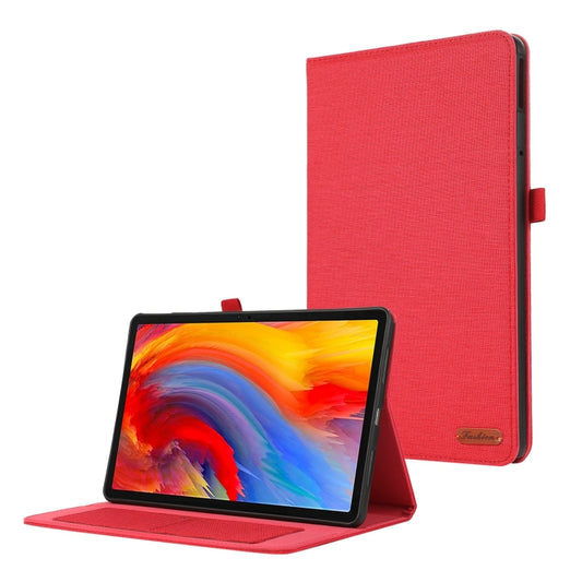 For Lenovo Tab M11 / Xiaoxin Pad 11 2024 Fabric Texture Horizontal Flip Leather Tablet Case(Red) - Lenovo by buy2fix | Online Shopping UK | buy2fix