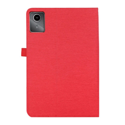 For Lenovo Tab M11 / Xiaoxin Pad 11 2024 Fabric Texture Horizontal Flip Leather Tablet Case(Red) - Lenovo by buy2fix | Online Shopping UK | buy2fix