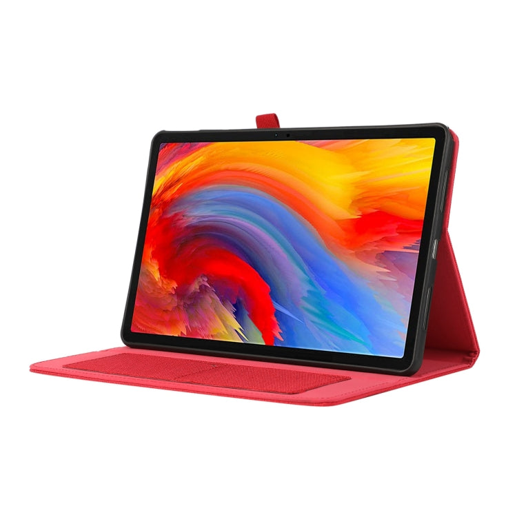For Lenovo Tab M11 / Xiaoxin Pad 11 2024 Fabric Texture Horizontal Flip Leather Tablet Case(Red) - Lenovo by buy2fix | Online Shopping UK | buy2fix