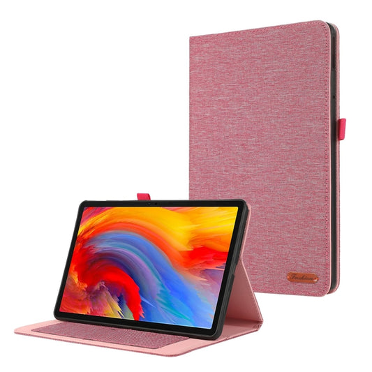 For Lenovo Tab M11 / Xiaoxin Pad 11 2024 Fabric Texture Horizontal Flip Leather Tablet Case(Pink) - Lenovo by buy2fix | Online Shopping UK | buy2fix