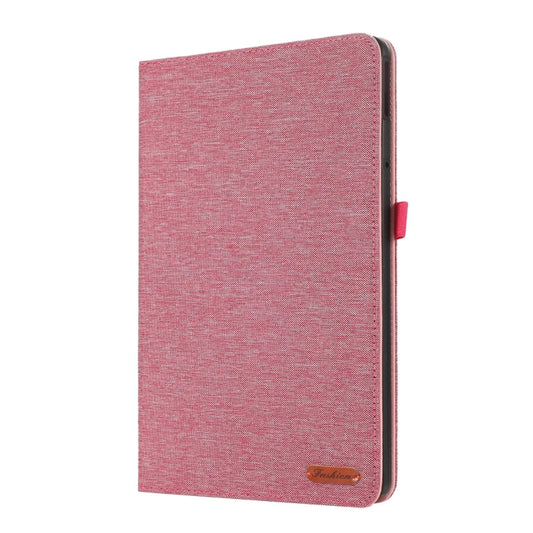 For Lenovo Tab M11 / Xiaoxin Pad 11 2024 Fabric Texture Horizontal Flip Leather Tablet Case(Pink) - Lenovo by buy2fix | Online Shopping UK | buy2fix
