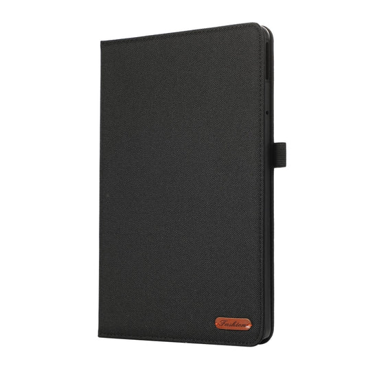 For Lenovo Tab M11 / Xiaoxin Pad 11 2024 Fabric Texture Horizontal Flip Leather Tablet Case(Black) - Lenovo by buy2fix | Online Shopping UK | buy2fix