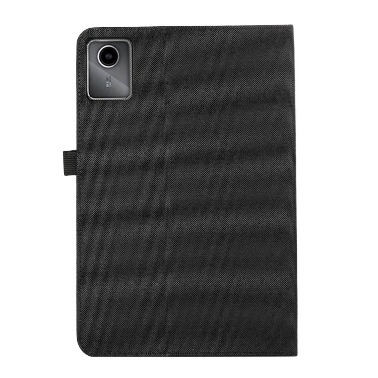 For Lenovo Tab M11 / Xiaoxin Pad 11 2024 Fabric Texture Horizontal Flip Leather Tablet Case(Black) - Lenovo by buy2fix | Online Shopping UK | buy2fix