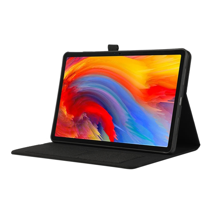 For Lenovo Tab M11 / Xiaoxin Pad 11 2024 Fabric Texture Horizontal Flip Leather Tablet Case(Black) - Lenovo by buy2fix | Online Shopping UK | buy2fix