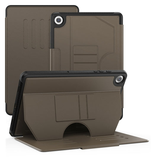 For Samsung Galaxy Tab A9+ Notebook Magnetic Leather Tablet Case(Brown) - Galaxy Tab A9+ by buy2fix | Online Shopping UK | buy2fix