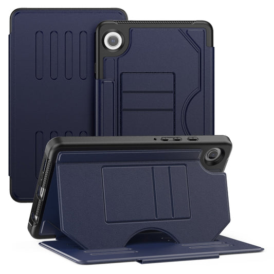 For Samsung Galaxy Tab A9 Notebook Magnetic Leather Tablet Case(Navy Blue) - Galaxy Tab A9 by buy2fix | Online Shopping UK | buy2fix