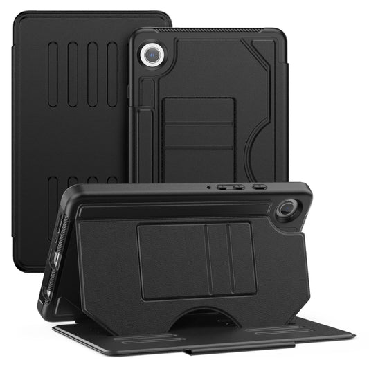 For Samsung Galaxy Tab A9 Notebook Magnetic Leather Tablet Case(Black) - Galaxy Tab A9 by buy2fix | Online Shopping UK | buy2fix