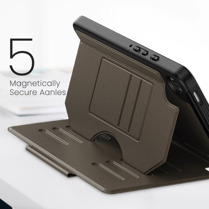 For Samsung Galaxy Tab A9 Notebook Magnetic Leather Tablet Case(Brown) - Galaxy Tab A9 by buy2fix | Online Shopping UK | buy2fix