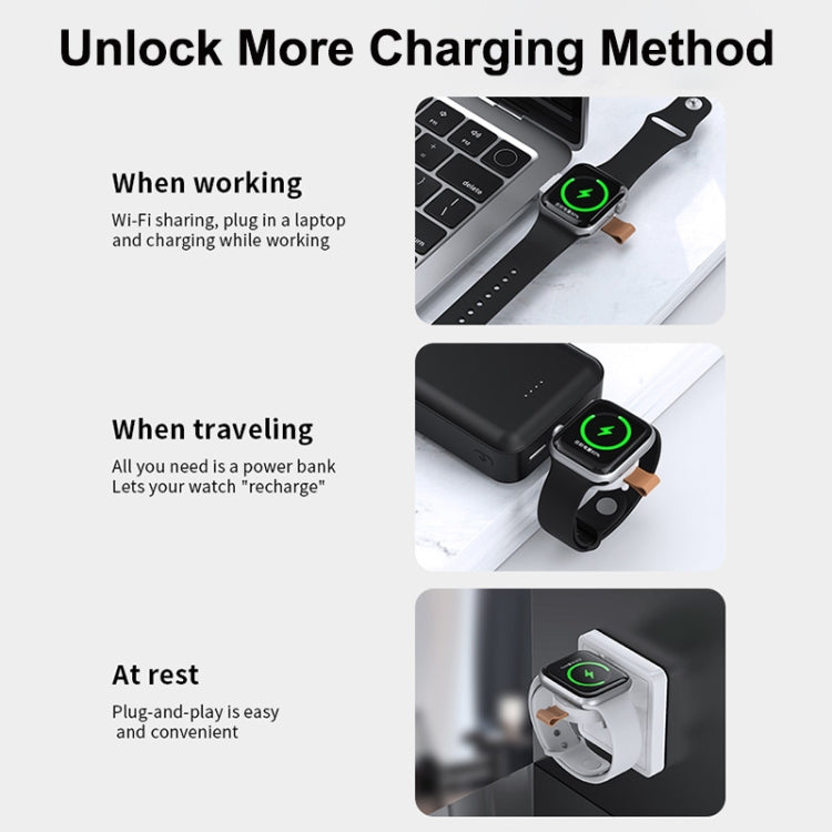 For Apple Watch Series X52 Portable Wireless Charger(Black) by buy2fix