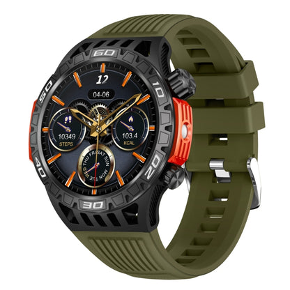 HT22 1.46 inch Smart Sport Watch, Support Bluetooth Call / Sleep / Heart Rate / Blood Pressure Health Monitor(Black Green) by buy2fix
