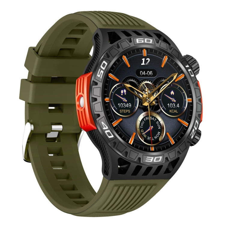 HT22 1.46 inch Smart Sport Watch, Support Bluetooth Call / Sleep / Heart Rate / Blood Pressure Health Monitor(Black Green) by buy2fix