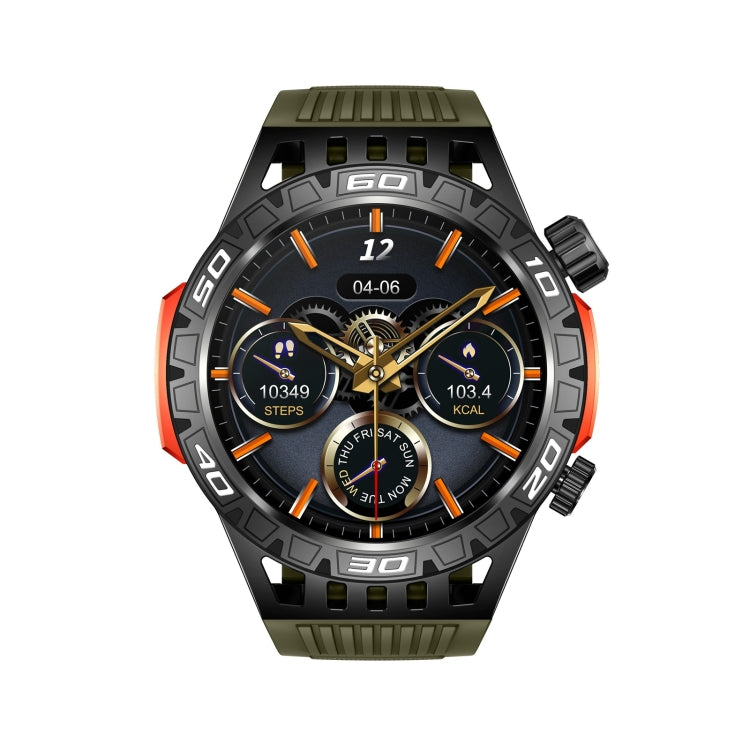 HT22 1.46 inch Smart Sport Watch, Support Bluetooth Call / Sleep / Heart Rate / Blood Pressure Health Monitor(Black Green) by buy2fix