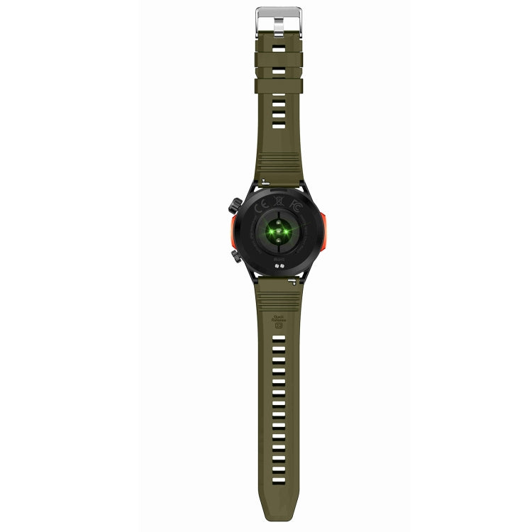 HT22 1.46 inch Smart Sport Watch, Support Bluetooth Call / Sleep / Heart Rate / Blood Pressure Health Monitor(Black Green) by buy2fix