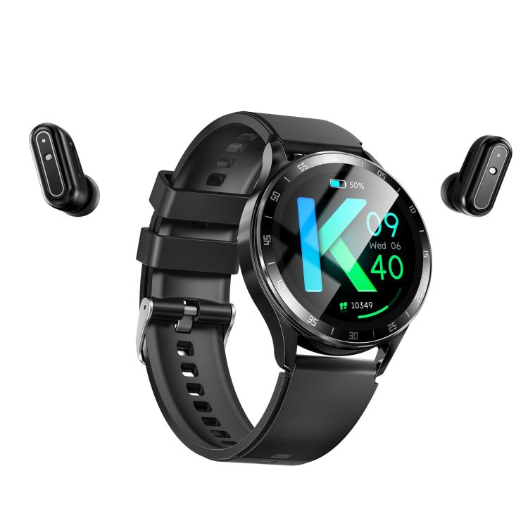 X10 Headphones Smart Watch 1.39 inch Waterproof Bracelet, Support Bluetooth Call / NFC / Heart Rate(Black + Siliver) by buy2fix
