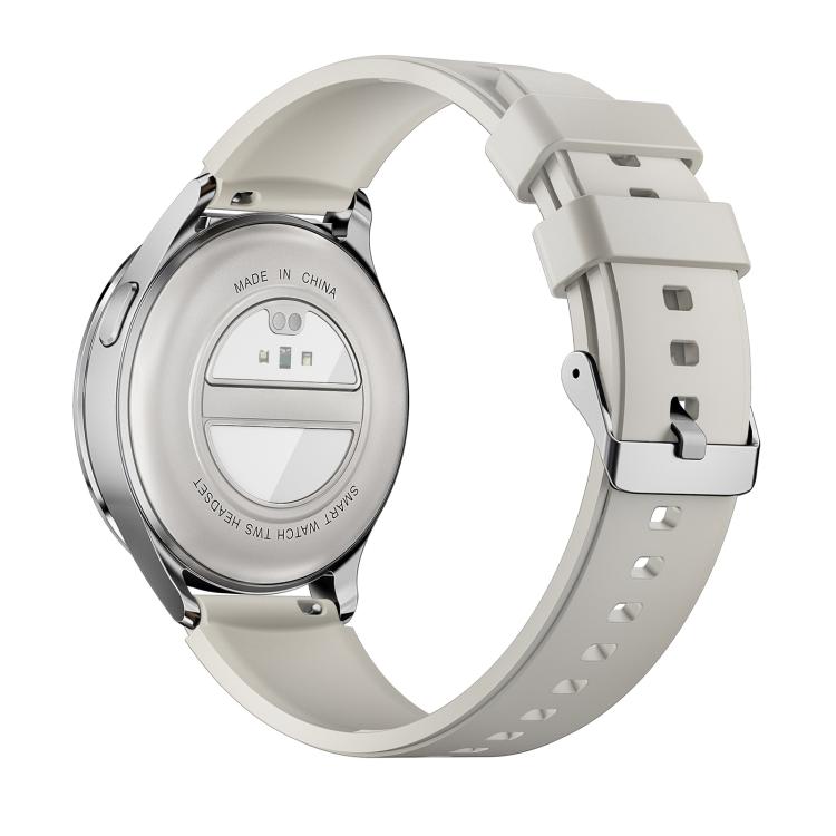 X10 Headphones Smart Watch 1.39 inch Waterproof Bracelet, Support Bluetooth Call / NFC / Heart Rate(Silver + Silicone) by buy2fix