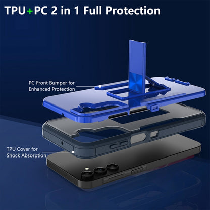 For Samsung Galaxy A15 Magnetic Holder PC + TPU Phone Case(Purple Red+Rose Gold) by buy2fix