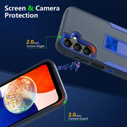 For Samsung Galaxy A15 Magnetic Holder PC + TPU Phone Case(Purple Red+Rose Gold) by buy2fix