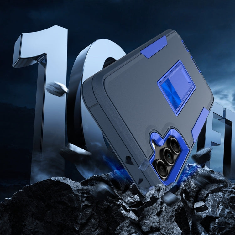 For Samsung Galaxy A15 Magnetic Holder PC + TPU Phone Case(Purple Red+Rose Gold) by buy2fix