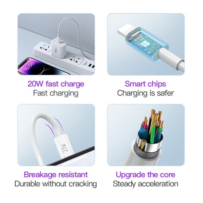 TOTU CB-1-PD 27W USB-C/Type-C to 8 Pin Data Cable, Length: 1m(White) - 2 in 1 Cable by TOTUDESIGN | Online Shopping UK | buy2fix